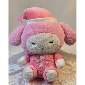 Sanrio My Melody Plush Pajama Pink White Stuffed Animal Sleepy Eyes Cute Toy 12"